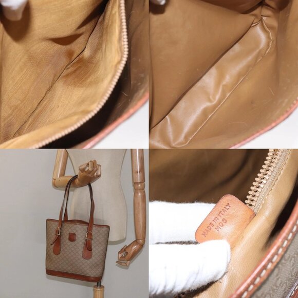 CELINE Macadam Canvas Tote Bag PVC Beige Gold Auth BA2311 - Picture 14 of 14